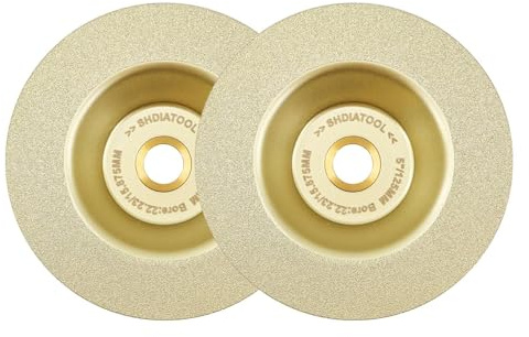 SHDIATOOL Disque Diamant 125mm–Disque de Coupe pour Carrelage en Porcelaine, Marbre & Céramique pour Meuleuses d'Angle et Scies Circulaires – Coupes Rapides et Lisses, Meule Résistante(Lot de 2)