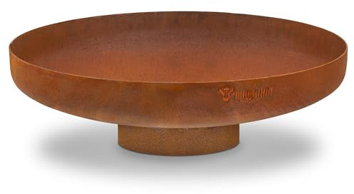 BBQ-Toro Braciere Ø 70 cm | effetto ruggine | Braciere da esterno con gamba di supporto | Braciere in ruggine | Braciere per il giardino, braciere, Garden Fire Pit, Fire Bowl
