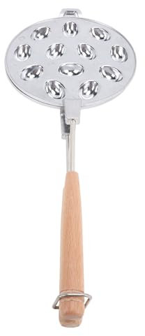 Brrnoo Stampo per Biscotti in Noce, 12 Buche Anti -stick in Lega Legno Legno Cookie a Forma di Biscotto per Cookie Maker con Maker le Torte Waffle (SILVER)