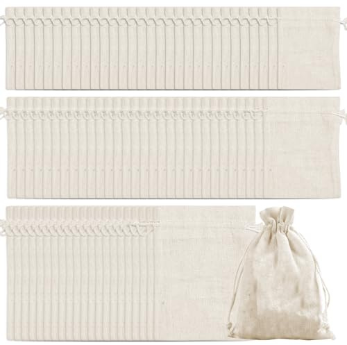 100 bolsas de especias con cordón reutilizables de algodón en 3 tamaños (6 x 8 cm, 8 x 10 cm, 10 x 15 cm), bolsas de té para té suelto, café, hierbas, té de frutas