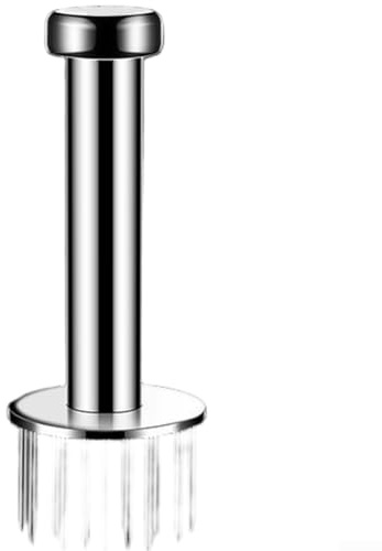 Zilimontt Fleischklopfer aus 304 Edelstahl mit hochglanzpoliertem und Multi-Nadel-Design für einfache Reinigung und effizientes Fleischzartmachen in der Küche (rund – 25 Stifte)