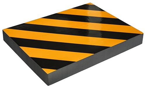 RECAMBO Protector de pared para garaje, 4 piezas, rectangular, autoadhesivo, 400 x 300 x 40 mm, protege los bordes de las puertas y parachoques, absorbe los golpes, se puede quitar sin dejar residuos