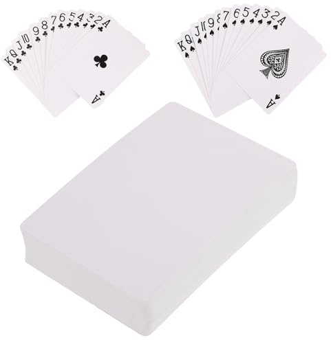 DECHOUS Selbstgemacht Spielkarten Satz aus Thermosublimationspapier Große Einseitig Bedruckbare Blanko Pokerkarten aus Papier Langlebige Reise und Party Kartenspiele