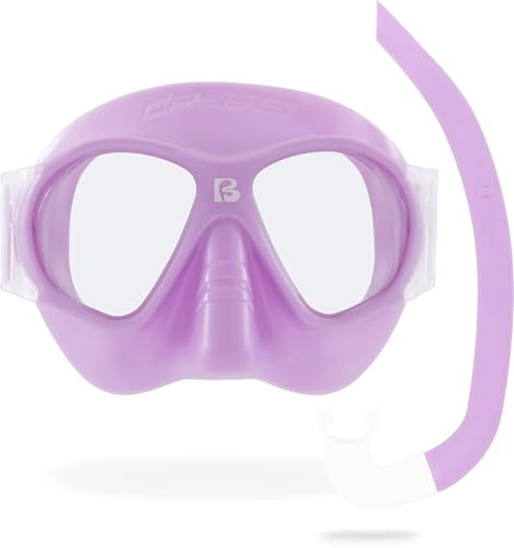 CRESSI Depuis 1946 - Nautilus Combo Kid - Masque Breezy Verres Polycarbonate + Tuba Mini Vibe Tuyau TPR Embout Silicone Idéal pour Plongée Apnée Nage en Surface - Taille Unique_Enfants