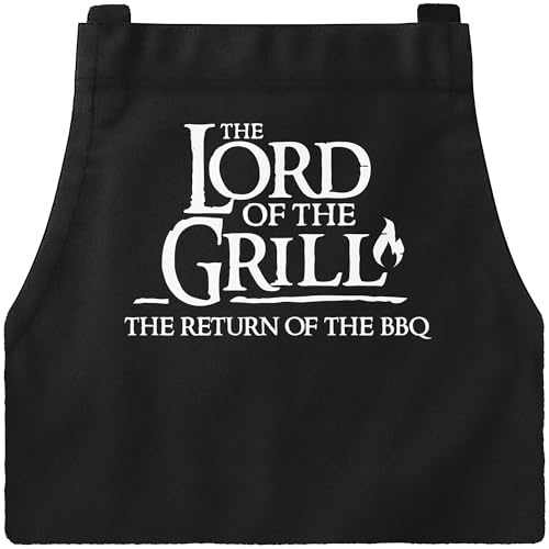 MoonWorks Herren Grillschürze Grillkönig Schürze für Männer Krone