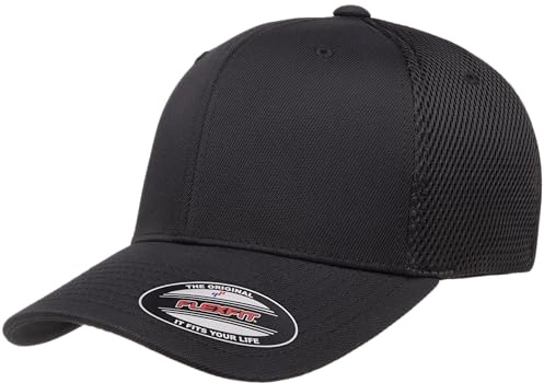 Flexfit Gorra Ajustada Ultrafibre Airmesh para Hombre, Negro -, S/M