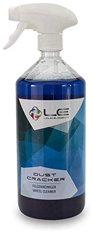 Liquid Elements – Felgenreiniger Dust Cracker 1 Liter – Auto Reiniger für alle Felgentypen wie Alufelgen & Stahlfelgen – säurefreier Reiniger mit Wirkindikator – entfernt hartnäckige Verschmutzungen