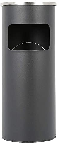 EATAN Poubelle Cendrier sur Pied Extérieur avec Poubelle Seau Intérieur 30L Disponible pour Hôtel Jardin Extérieur Supermarché (Noir)…