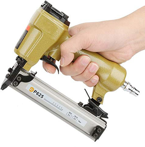 Pneumatic Nail Gun, Strong Force P625 60-100psi (0.4-0.7mpa) 10-25mm Air Stapler Pneumatic Air Pin Nailer for Decoration Fixture Woodworking Cabinet Making Wood Joining