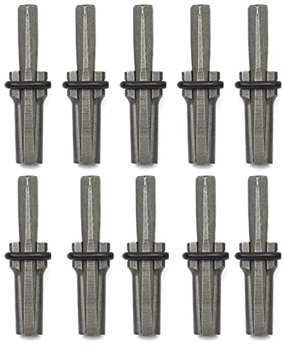Steinspalter, 10 Stück/Set 16 mm Dübelkeile, strapazierfähig, manueller Steinspalter, Handwerkzeug, robuster Steinstecker, Marmor, Granit mit Federscheiben, einfach anzubringen (dunkelgrau)