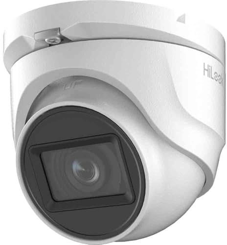 HiLook by Hikvision THC-T180-M 8MP 4K 4 in 1 TVI/AHD/CVI/CVBS Mini Turret Camera IR 30m– White (2.8mm)