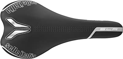 Selle Italia SLR TT Manganese - Sella Bici da Corsa, Forma Anatomica Neutra, Ciclismo su Strada, Telaio in Manganese - Nero