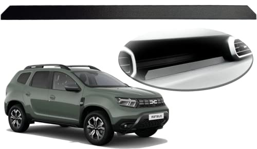 craVeDRIVE Moulure décorative pour compartiment de rangement de voiture pour Dacia Duster 2022+ | Noir | Moulure décorative Housse de protection intérieure | Gadget de voiture pour Dacia Duster