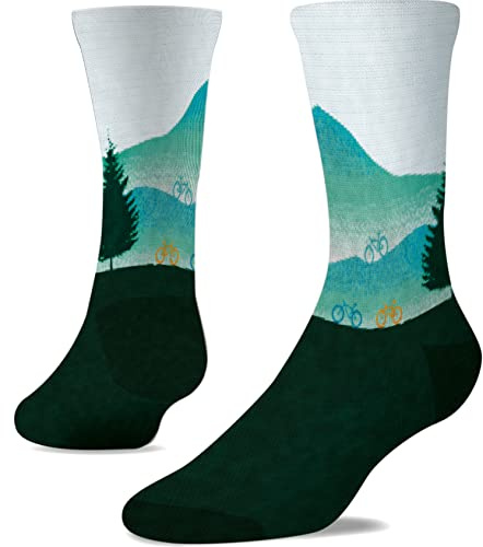 Winkee - Fahrrad Socken I Größe 41-45 I Radsocken Motiv I Fahrrad Geschenk zum Geburstag, Weihnachten