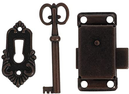 DOITOOL 2sätze Antike Schubladenschlösser Schlüssel Robuste Vintage Möbel Schmuckkistenschlösser Dekorativ Und Einfach Zu Montieren Für Schränke Und Holzkästen