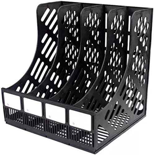 RUTAVM Buchstützen File Holder Dokument Fach4- Gitter Desktop-Speicherdatei Organizer Mesh-Dateien Regal Desktop-Datei Rack Buchinhaber Bürobedarf bücherstützen (Color : B-Blue)