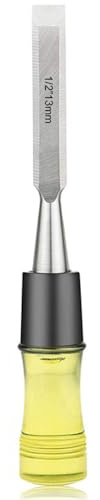 Professional Wood Carving Chisel, Flat Carving Knife, Woodwork Chisel, 3/8 1/2 5/8 for Woodworkers Tool for Carpenter DIY Woodworking Tools (Size : 13mm/1/2)