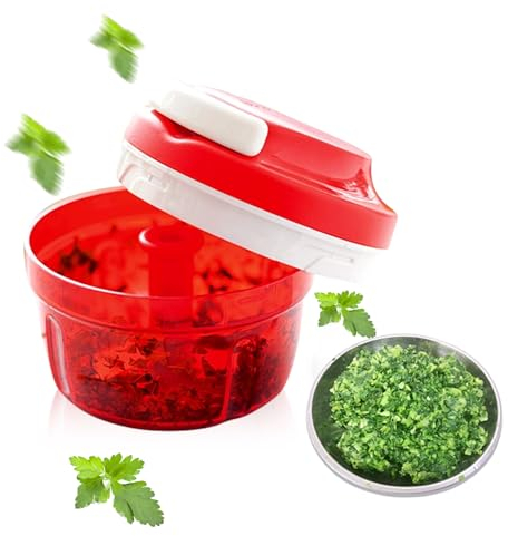 Hachoir à oignons manuel manuel : TOATELU 300 ml multi-hachoir à oignons, hachoir à oignons avec poulie, hachoir multi hachoir à ail, hachoir universel, accessoires de cuisine