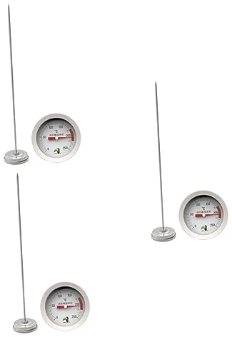 MAGICLULU 3 Pièces bonbons cuisson accessoires de barbecue pour grill thermomètres à confiture thermomètre à confiture à sirop Acier inoxydable à huile