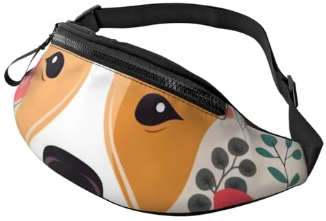 Bauchtaschen für Damen, große Umhängetasche, trendige Brusttasche, Grün, Blau, Lila, Galaxie, Hüfttasche für Reisen, Hundeblumen, Einheitsgröße