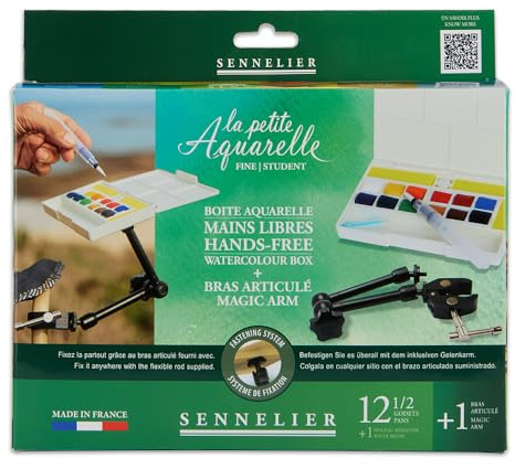 Sennelier BOITE AQUARELLE MAIN LIBRE 12 1/2 GODETS