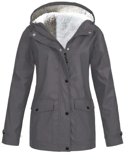 Generisch Regenjacke Damen Wasserdicht Kapuze übergangsjacke Lang mit Atmungsaktiv Futter Trenchcoat Winter Fahrradjacke Damen Fahrradbekleidung Damen Set Cube