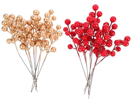 Levemolo 20pièces Baies Artificielles Fausses Baies De pour Bricolage Décoration Intérieure Artisanale