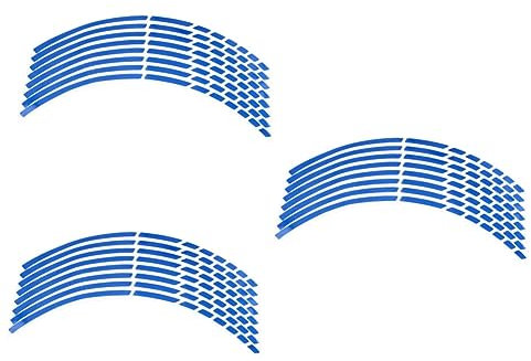 VINTORKY 3st Felge Aufkleber Felgenband Autostreifen Aufkleber Für Motorräder -Reflektor Reflektierende Aufkleber Für Klebeband Auto Felgenaufkleber Blue