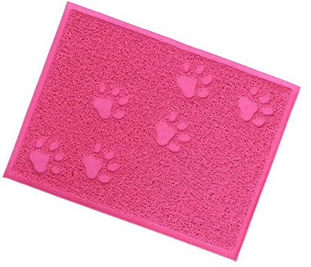 TOGEVAL Haustier-welpen-hundekatzenstreumatte 30x40cm Nicht Reinigender Teppich Wasserabweisender Heimtierbedarf Rosarot