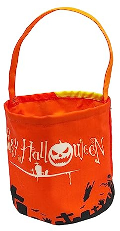 Homoyoyo Bolsa de Dulces de Halloween con LED Bolsa Portátil con Asa Calabaza Luminoso para o Reutilizable y Práctica para Fiesta de Halloween