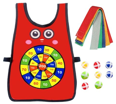 Generico Juoco con bolas y arnés adhesivo – Juego de lanzamiento de la pelota | Equipo deportivo lavable para jardín, playa, escuela, EF, patio interior, reuniones familiares y actividades
