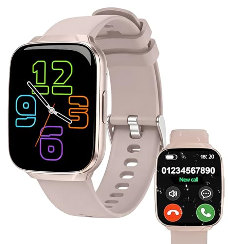 FANSANMY Smartwatch Donna, Rosa Oro, Orologio Intelligente 1,83 Pollici Elegante con Chiamate, Tracker Salute Femminile, Monitoraggio Sonno, Impermeabile IP67, Lunga Autonomia, per iOS e Android
