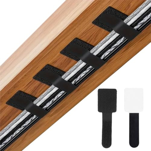 100 Stück Kabel Organizer, Nylon Kabelhalter Selbstklebend, Kabel Management Organizer Kit, Kabelklemmen Selbstklebend, Klebe Kabelhalter, Kabel Klett für Schreibtisch Computer Pc, USB Ladekabel