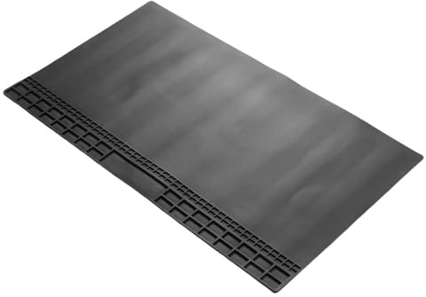 Tosuny Große Lötmatte 70 X 40 Cm, Hitzebeständig Bis 500 °C, Silikon Reparaturstation mit 94 Schraubenhaltern und 32 Teileablagen, Rutschfeste Werkbankunterlage für die Wartung von (BLACK)