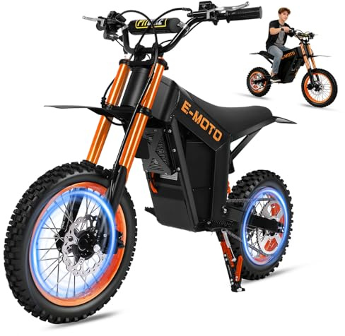 Bici Elettrica Per Adulti 14/12, Fuoristrada Bicicletta Elettrica 48V 20,8Ah, Autonomia di 45-55km Ebike,Sospensioni e Freni Idraulici Bici Elettrica,3 Modalità di Guida Moto Elettrica Adolescenti