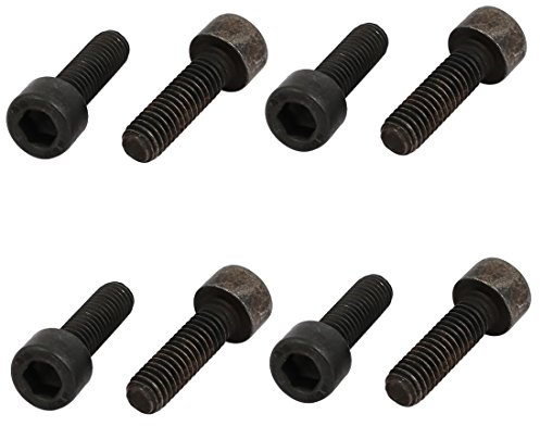 sourcing map 8 Stück Sechskant Maschinenschrauben 8.8 Grad M6x20mm Linksgewindebolzen Vollgewinde Innensechskant Antrieb