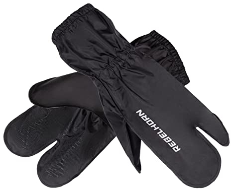 REBELHORN Bolt Motorrad Regenschutz Handschuhe | Wasserdicht Regenschutz für Motorradhandschuhe | Gerippte Bündchen | Anti-Rutsch-Druck auf der Innenseite | Laminierte Nähte