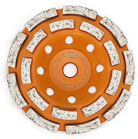 BGTEC Diamant Schleifscheibe 115mm für M14 Winkelschleifer - Diamant Schleiftopf für Stein, Beton, Fliesenkleber, Granit, Mauerwerk - Professional Schleifteller