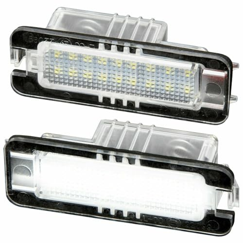 MR-Style LED Kennzeichenbeleuchtung, Beleuchtung für Nummernschild kompatibel mit Golf 4/ Golf 5/ Golf 6/ Golf 7, Lupo, Bora mit CAN-Bus-Widerstand