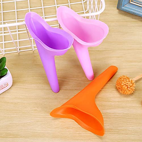 Orinatoio Donne,3 PCS Imbuto per Pipi Viaggio per Minzione Femminile Silicone Imbuto Portatile Riutilizzabile per Pipì per Viaggi Campeggio