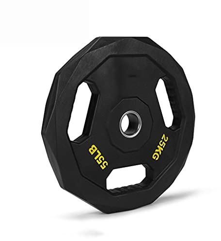 YKHB Gewichtsplatten for Hantel oder Hantel, 3 Löcher Griff Gewichtsplatten, 2-Zoll-Hantelplatte, for Home Gym Fitness (Größe : 25kg)