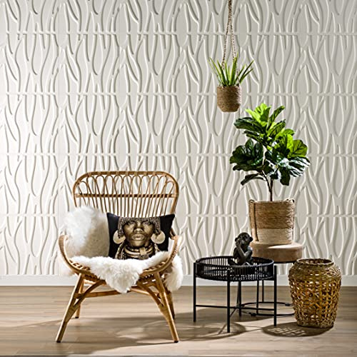 Panneau Mural 3D WallArt | 12 Panneaux muraux 3d, soit 3m² | Décor 3D, Revêtement Mural Décoratif pour Créer un Mur 3D (JULOTTE)