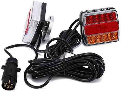 WindWilder LED Rückleuchten Set Heckleuchte Rücklichter 12V Rücklicht Anhänger für PKW Anhänger Rückleuchten LED Anhängerbeleuchtung Set Anhänger Leuchte 7 poliger Stecker