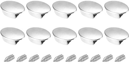 sourcing map 10Stk. Reißverschluss Schwanz Clip Zinklegierung Daumenform Reißverschluss Schnalle Endstücke Stopper Endspitzen für Leder Nähen DIY Zubehör (0.37 Zoll Silber)