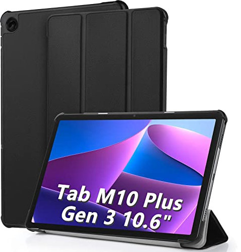 Hianjoo Custodia Compatibile per Lenovo Tab M10 Plus Gen 3 10.6 (Non per M10 Gen 3 10.1), Leggera Protettiva Cover Compatibile con Lenovo Tab M10 Plus Gen 3 10.6 Pollici - Nero