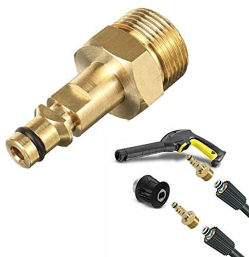 DAZZLEEX Pressure Washer Adapter, M22 Adapter 3200 Psi Solid Brass Quick Connect Hose Adapter for K-Series Hose Quick Coupling