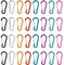 VFANDV Karabiner, Bunt Karabinerhaken Aluminium Schnapphaken Karabinerhaken Klein - 3.5 x 40.8mm, für Camping/Reisen Wandern/Angeln/Rucksack (16)