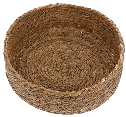 UPKOCH Cesta Tejida Mano Para Almacenamiento De Frutas y Pan Canasto Vintage Grande Organizador Ecológico y Práctico Para Verduras y Snacks El Hogar