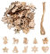 Jinlaili 100PCS Colgantes de Madera para Navidad, Adornos de Árbol Navidad, Colgantes Decoracion Navidad, Adornos Navideños de Madera con Cordele, Manualidades Decoraciones de árbol de Navidad