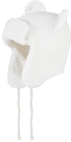 LACOFIA Baby Wintermütze Kleinkind Jungen Mädchen Earflap Beanie Kinder Warme Fleece Gefüttert Hut Strickmützen Trappermütze mit 2 Öhrchen